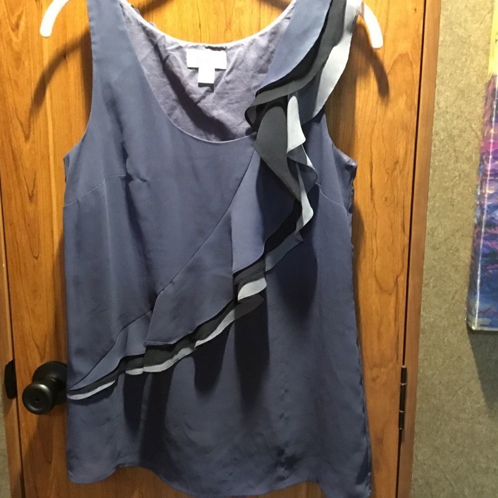 NWOT. Loft Brand Sleeveless Blue Blouse Size XS